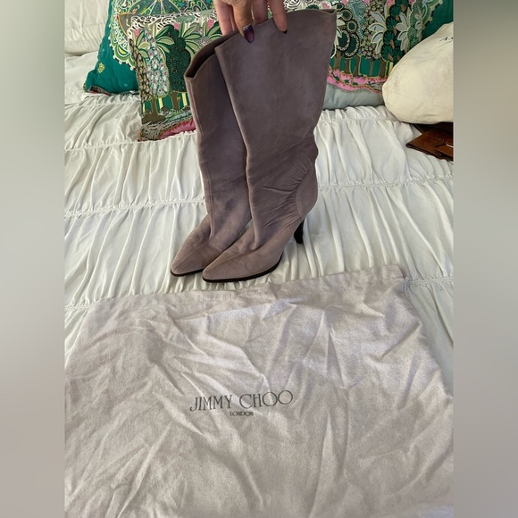 Jimmy Choo lavender suede boots size 37.5 - Picture 3 of 5